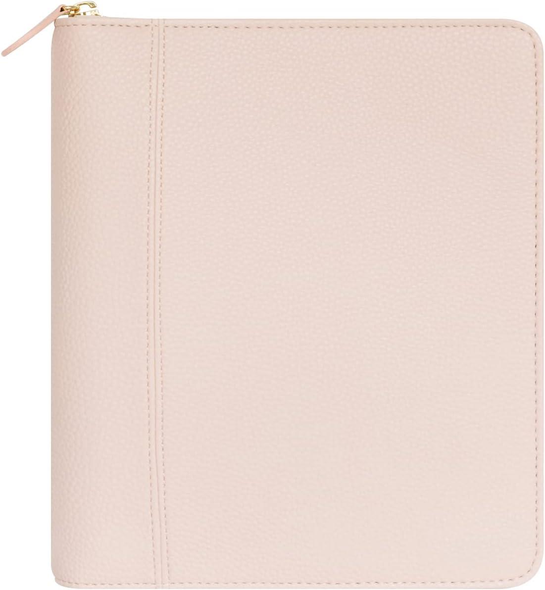 image:imageFranklinCovey Millie RingBound Binder for FranklinCovey Planners Simulated Leather Zipper Binder Classic Seashell Pink