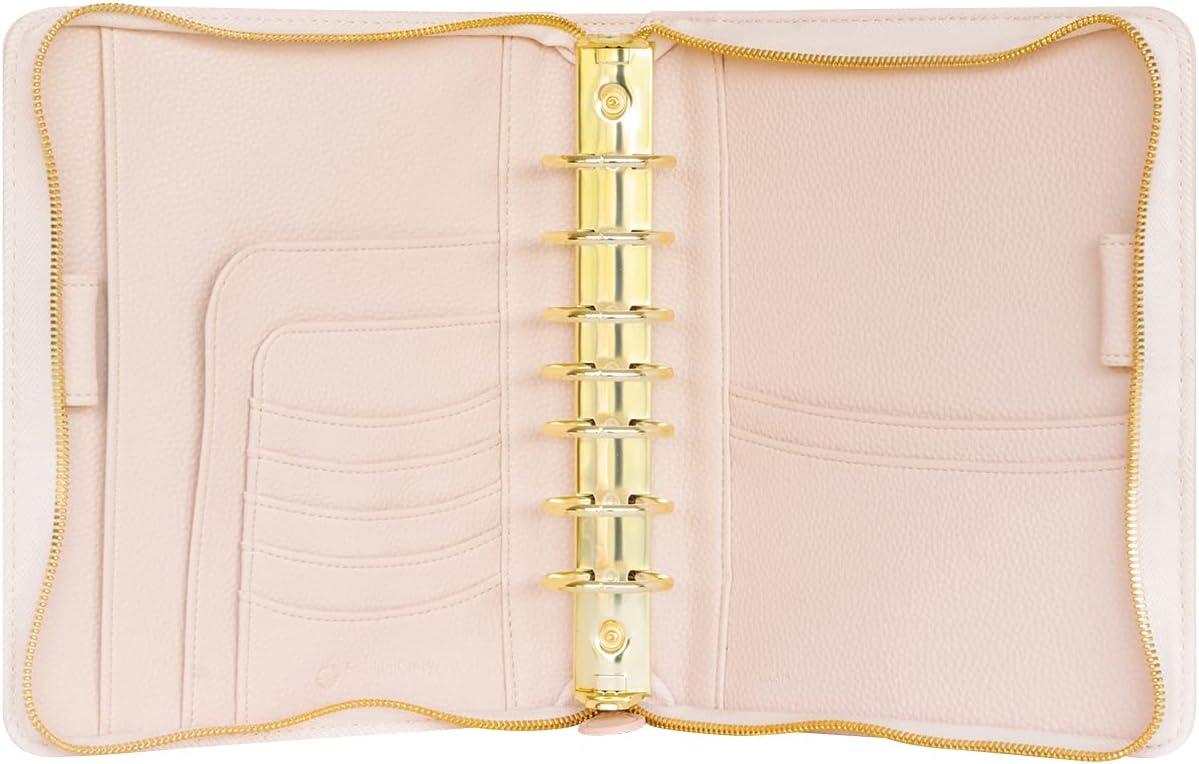 image:imageFranklinCovey Millie RingBound Binder for FranklinCovey Planners Simulated Leather Zipper Binder Classic Seashell Pink
