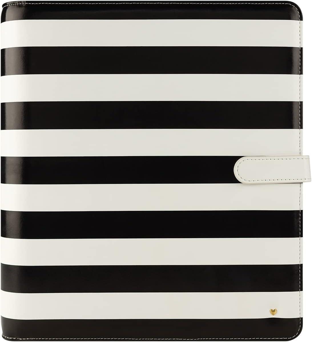image:imageFranklinCovey Miranda RingBound Binder for FranklinCovey Planners Simulated Leather Snap Binder Compact StripedStriped