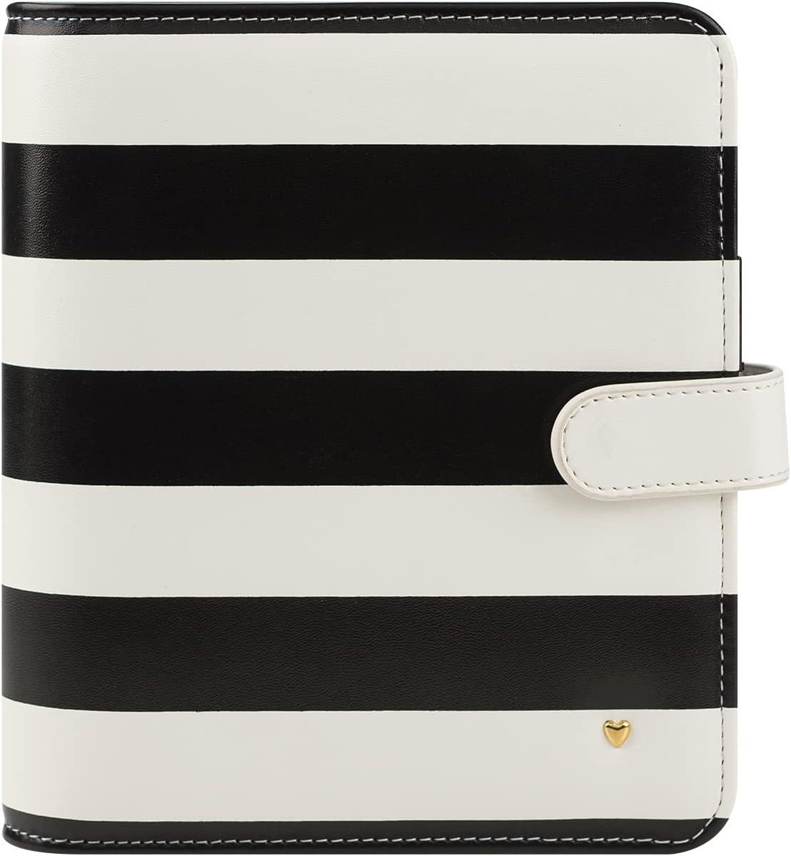 image:imageFranklinCovey Miranda RingBound Binder for FranklinCovey Planners Simulated Leather Snap Binder Compact StripedStriped