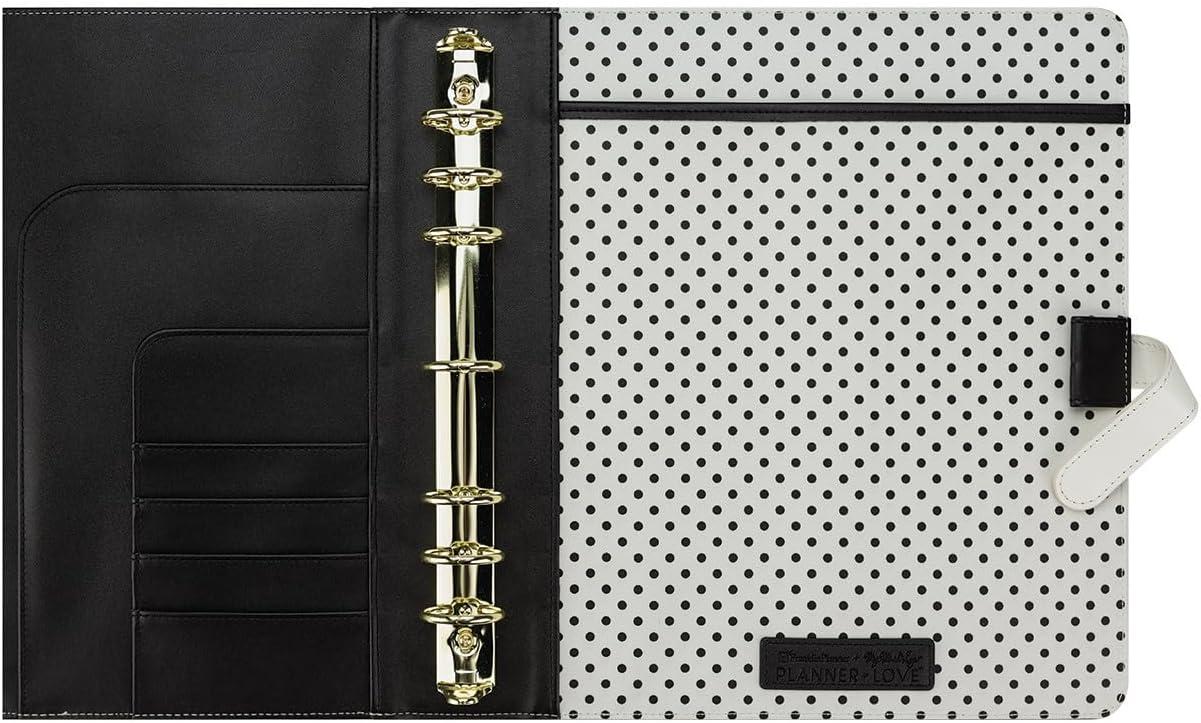 image:imageFranklinCovey Miranda RingBound Binder for FranklinCovey Planners Simulated Leather Snap Binder Compact StripedStriped