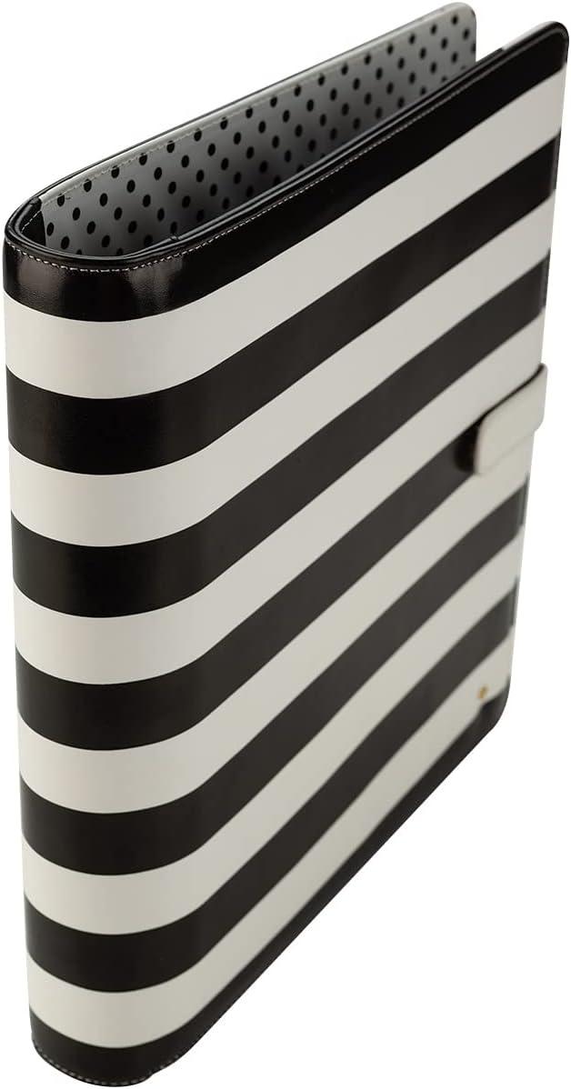 image:imageFranklinCovey Miranda RingBound Binder for FranklinCovey Planners Simulated Leather Snap Binder Compact StripedStriped