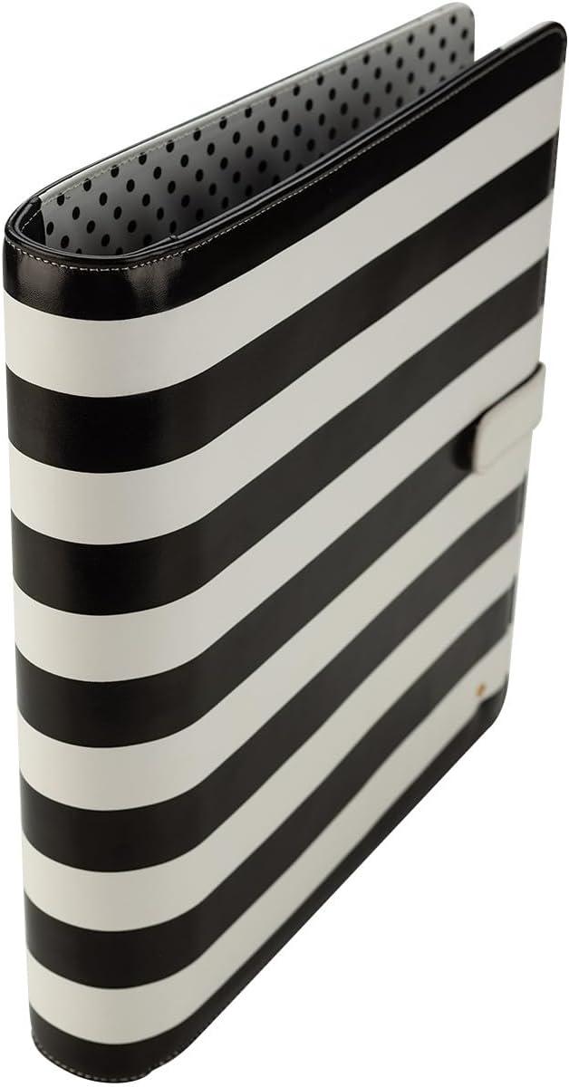 image:imageFranklinCovey Miranda RingBound Binder for FranklinCovey Planners Simulated Leather Snap Binder Compact StripedStriped