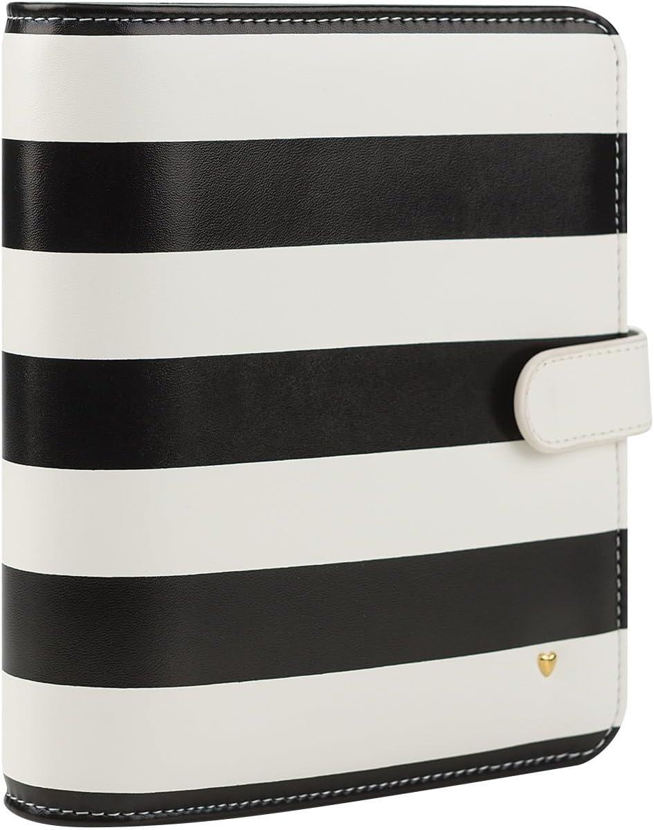 image:imageFranklinCovey Miranda RingBound Binder for FranklinCovey Planners Simulated Leather Snap Binder Compact StripedStriped