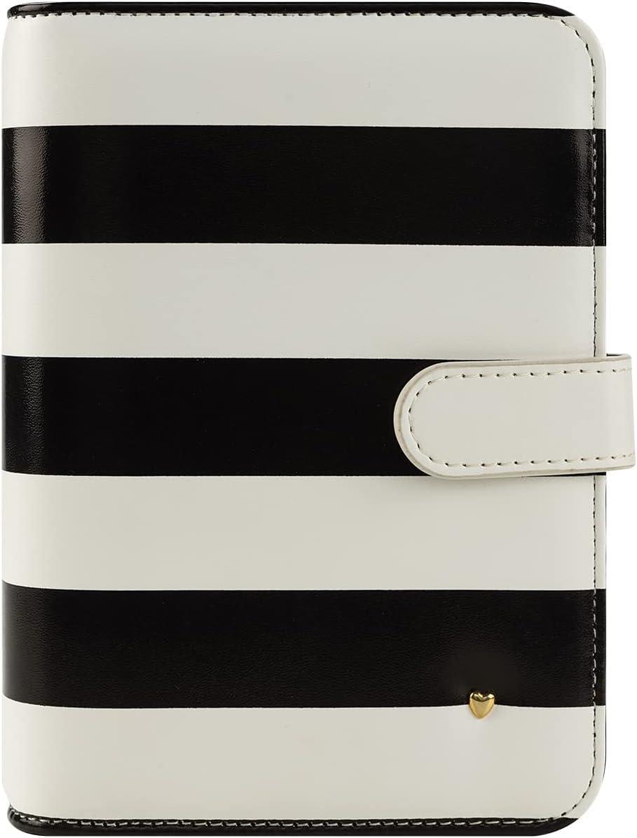 image:imageFranklinCovey Miranda RingBound Binder for FranklinCovey Planners Simulated Leather Snap Binder Compact StripedStriped