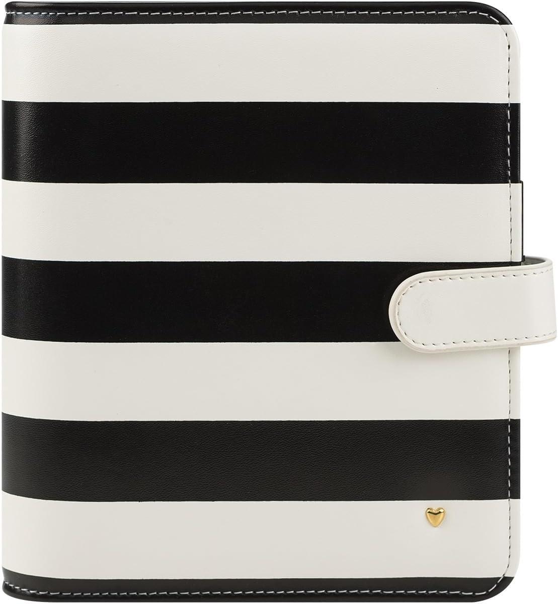 image:imageFranklinCovey Miranda RingBound Binder for FranklinCovey Planners Simulated Leather Snap Binder Compact StripedStriped
