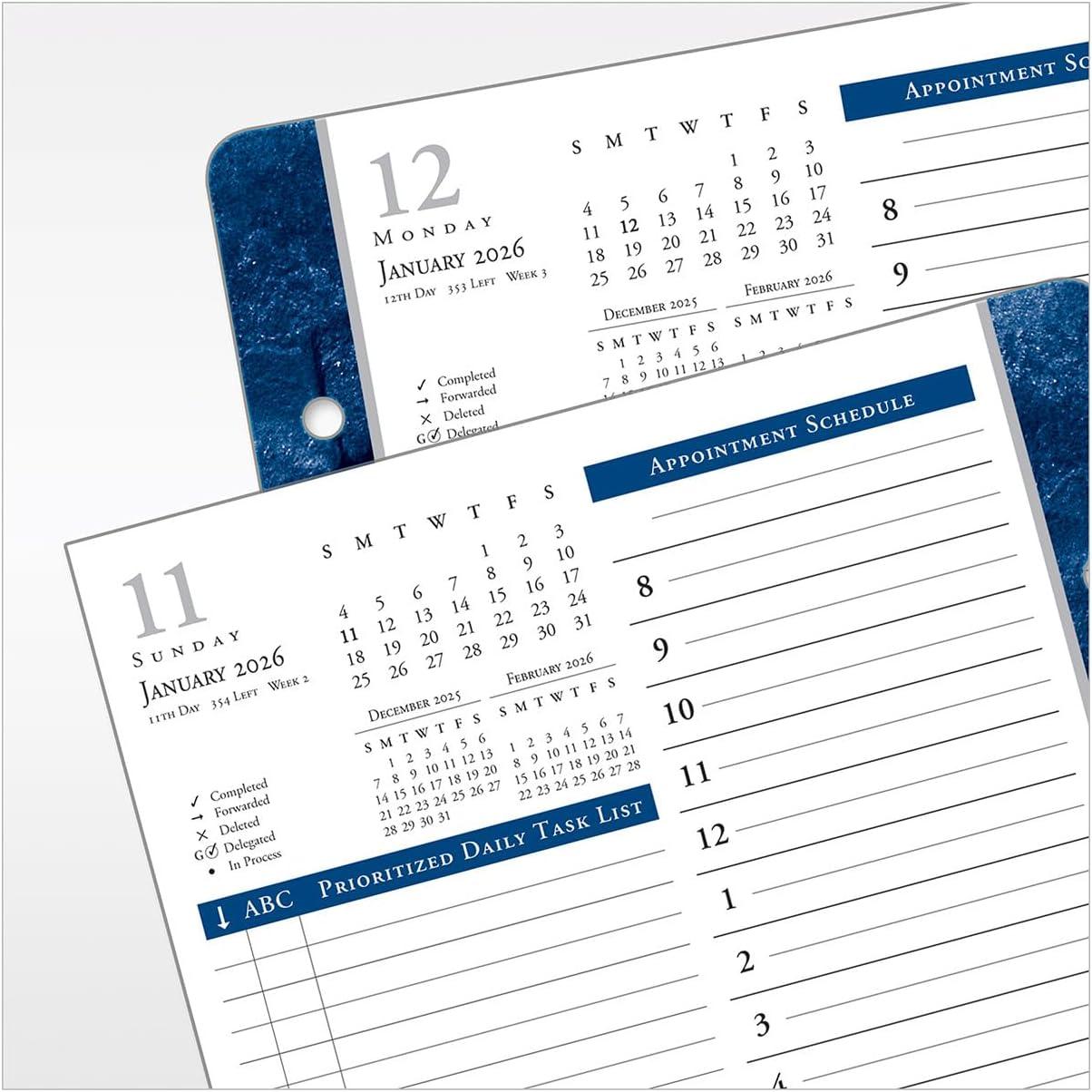 image:imageFranklinCovey Monticello Planner Refill One Page Per Day RingBound Compact Jan 2026 Dec 2026Jan 2026 Dec 2026