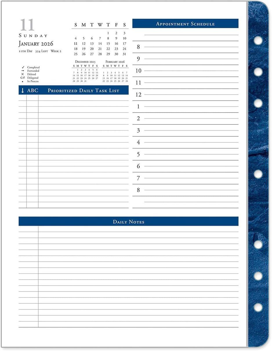 image:imageFranklinCovey Monticello Planner Refill One Page Per Day RingBound Compact Jan 2026 Dec 2026Jan 2026 Dec 2026
