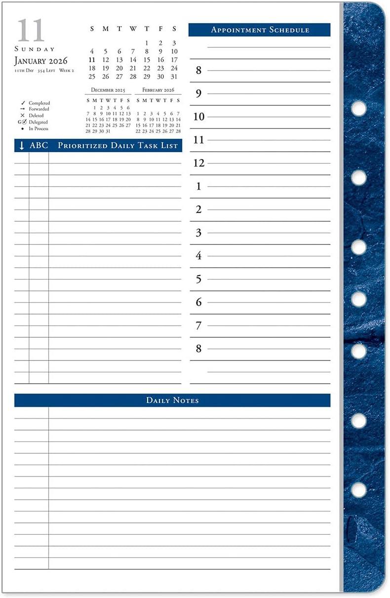 image:imageFranklinCovey Monticello Planner Refill One Page Per Day RingBound Compact Jan 2026 Dec 2026Jan 2026 Dec 2026