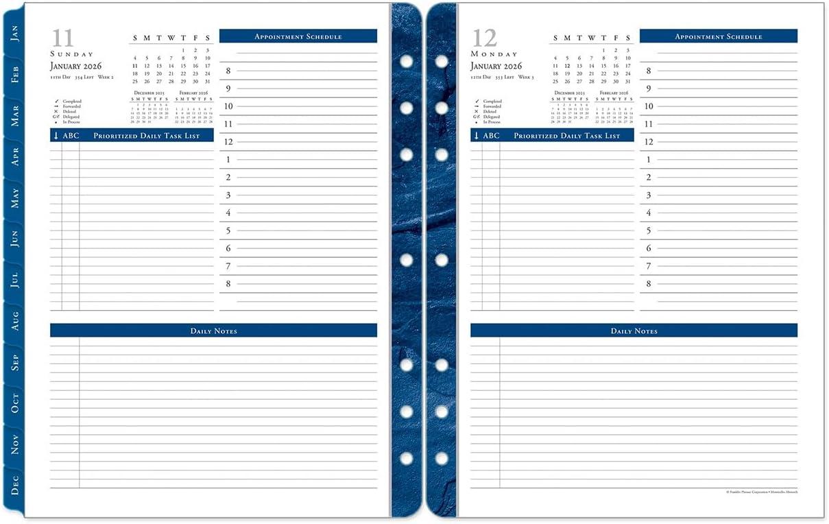 image:imageFranklinCovey Monticello Planner Refill One Page Per Day RingBound Compact Jan 2026 Dec 2026Jan 2026 Dec 2026