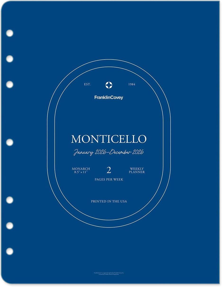 image:imageFranklinCovey Monticello Planner Refill Weekly RingBound Classic Jan 2026 Dec 2026Jan 2026 Dec 2026