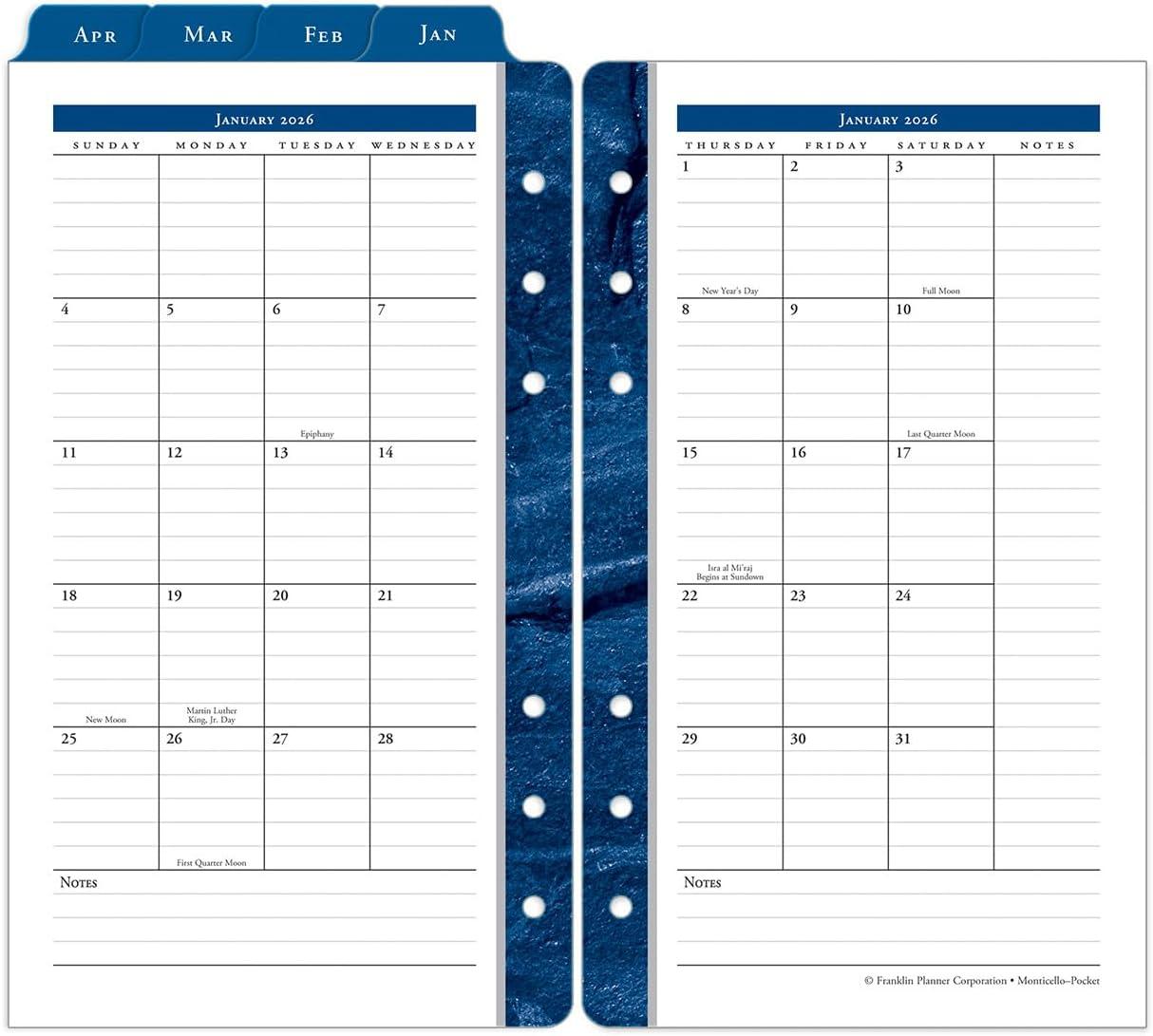 image:imageFranklinCovey Monticello Planner Refill Weekly RingBound Classic Jan 2026 Dec 2026Jan 2026 Dec 2026