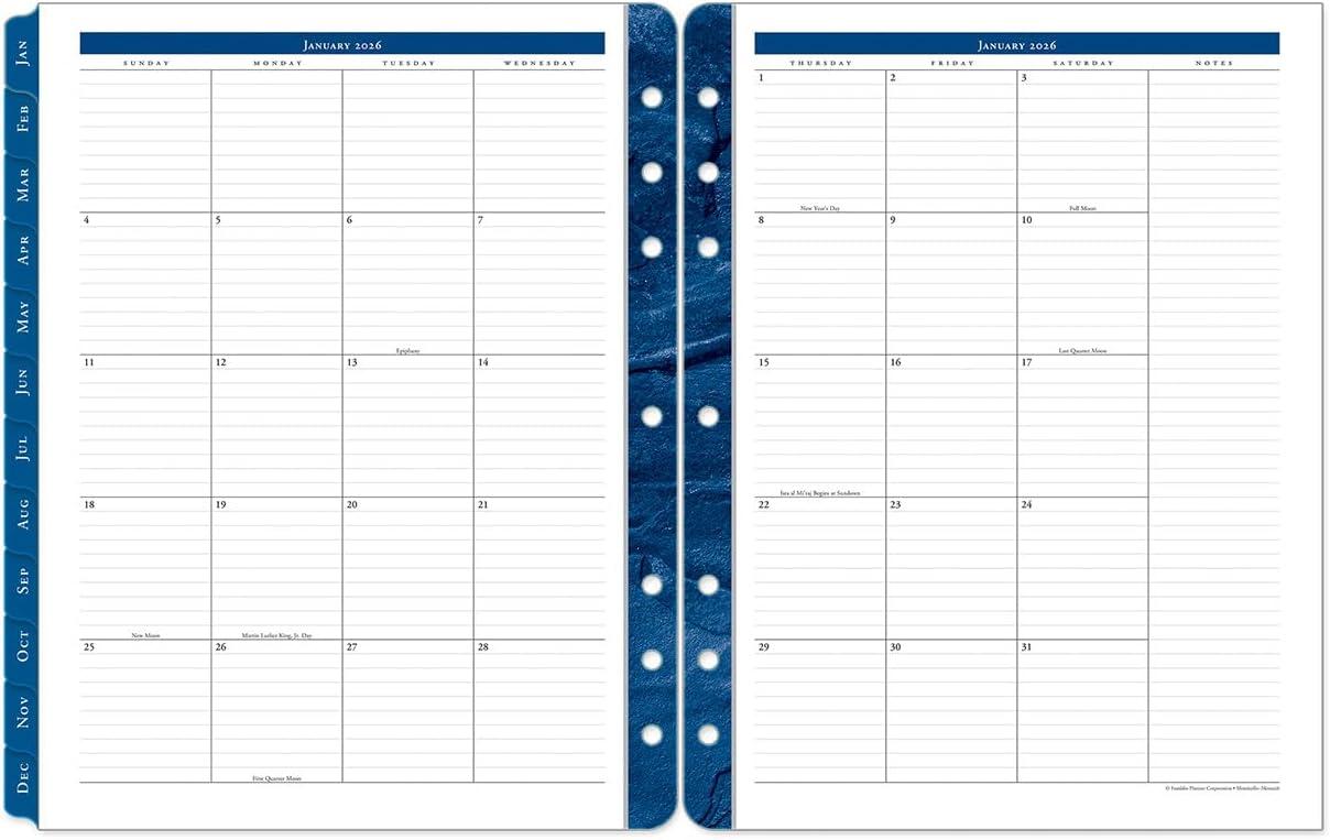 image:imageFranklinCovey Monticello Planner Refill Weekly RingBound Classic Jan 2026 Dec 2026Jan 2026 Dec 2026