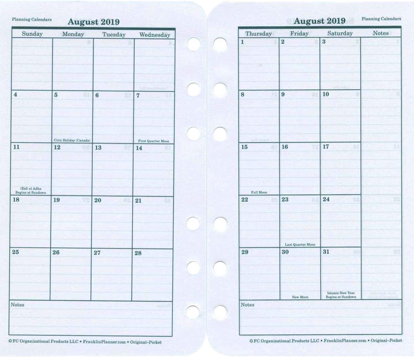 image:imageFranklinCovey Original Planner Refill Two Page Per Day RingBound Pocket Apr 2026 Mar 2027Jan 2018 Dec 2018