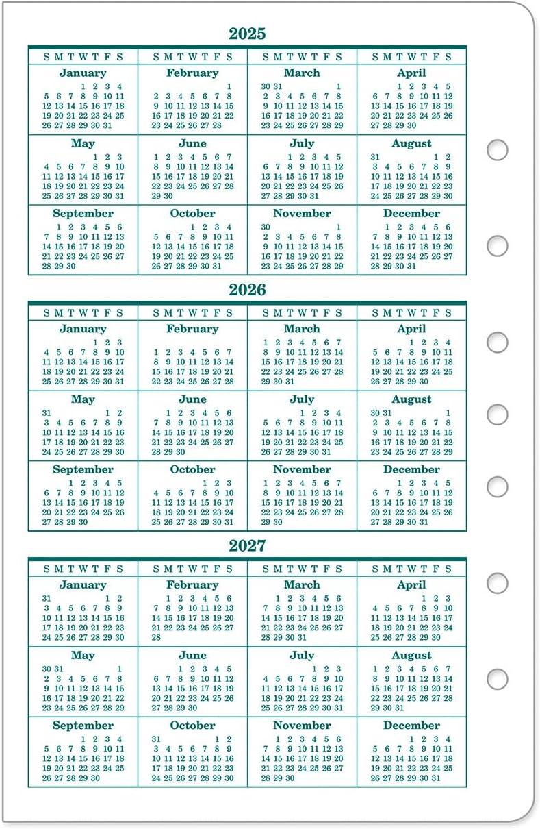 image:imageFranklinCovey Original Planner Refill Two Page Per Day RingBound Pocket Apr 2026 Mar 2027Jul 2025 Jun 2026