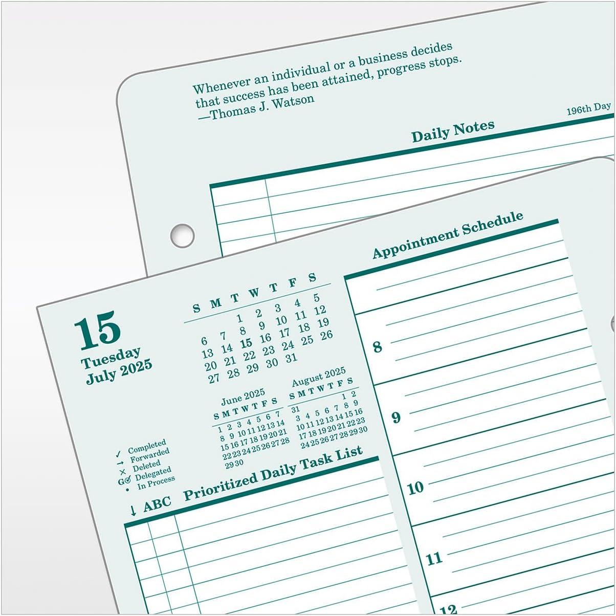 image:imageFranklinCovey Original Planner Refill Two Page Per Day RingBound Pocket Apr 2026 Mar 2027Jul 2025 Jun 2026