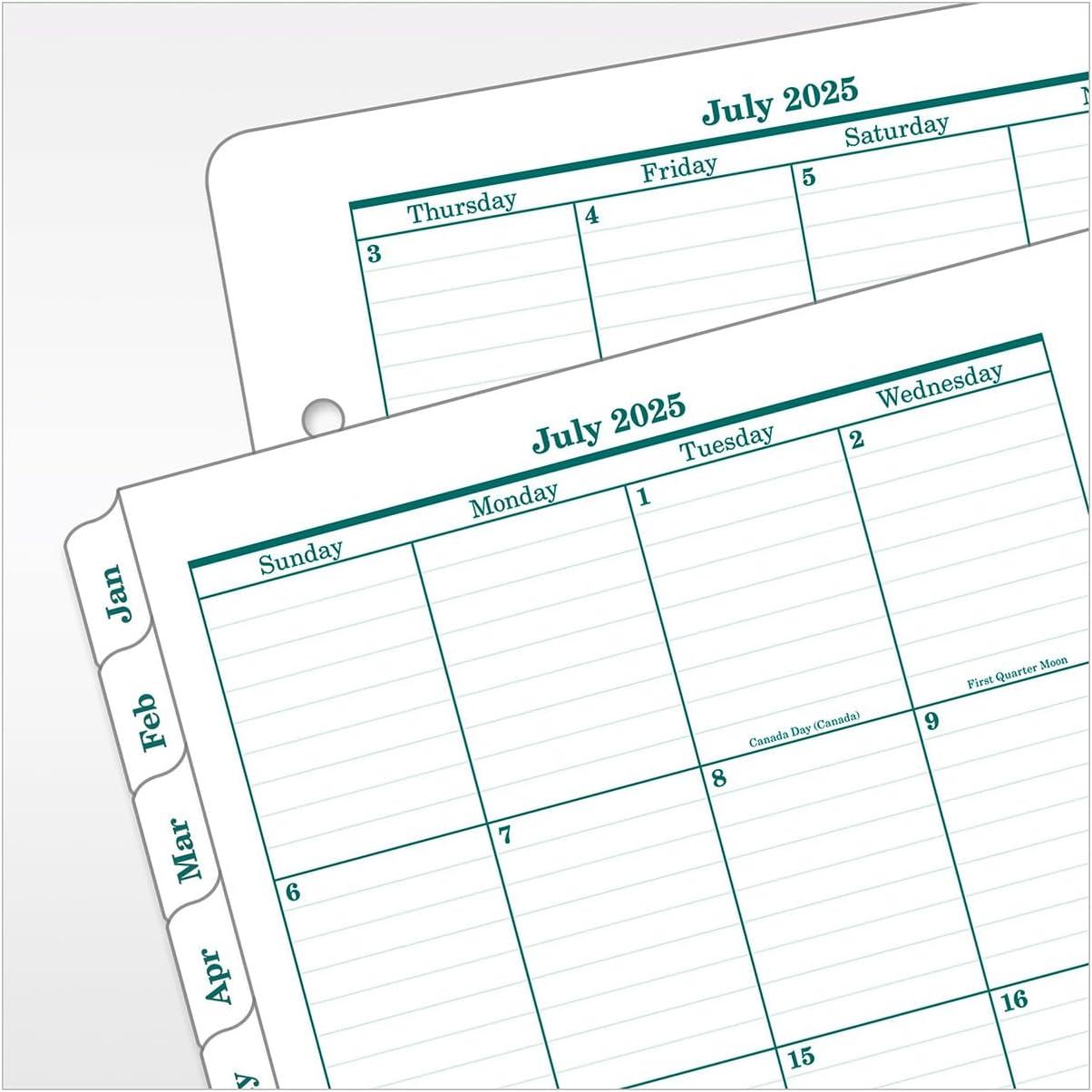 image:imageFranklinCovey Original Planner Refill Two Page Per Day RingBound Pocket Apr 2026 Mar 2027Jul 2025 Jun 2026