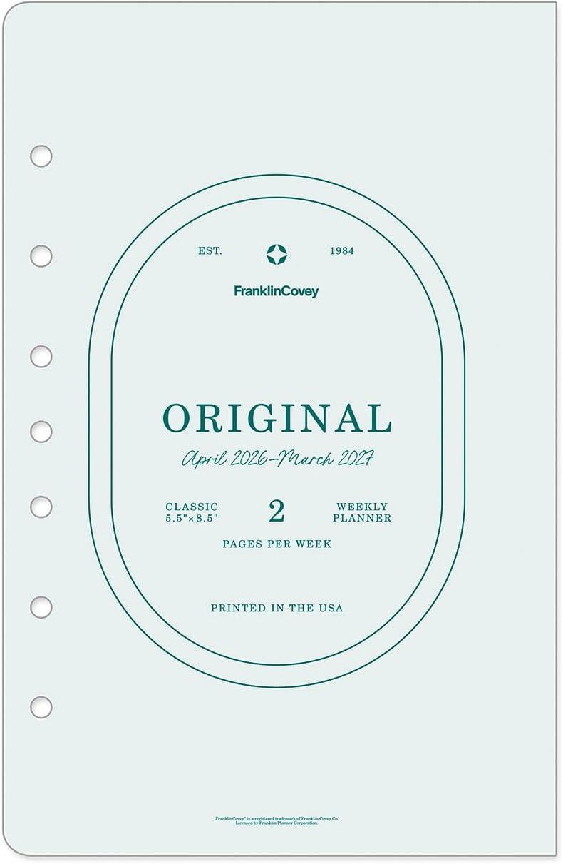 image:imageFranklinCovey Original Planner Refill Weekly RingBound Classic Apr 2026 Mar 2027Apr 2026 Mar 2027