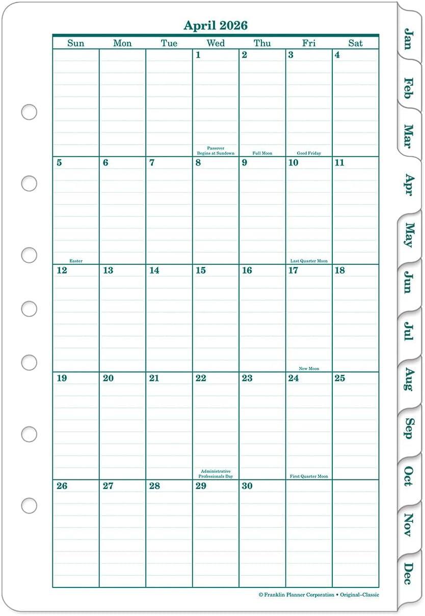 image:imageFranklinCovey Original Planner Refill Weekly RingBound Classic Apr 2026 Mar 2027Apr 2026 Mar 2027
