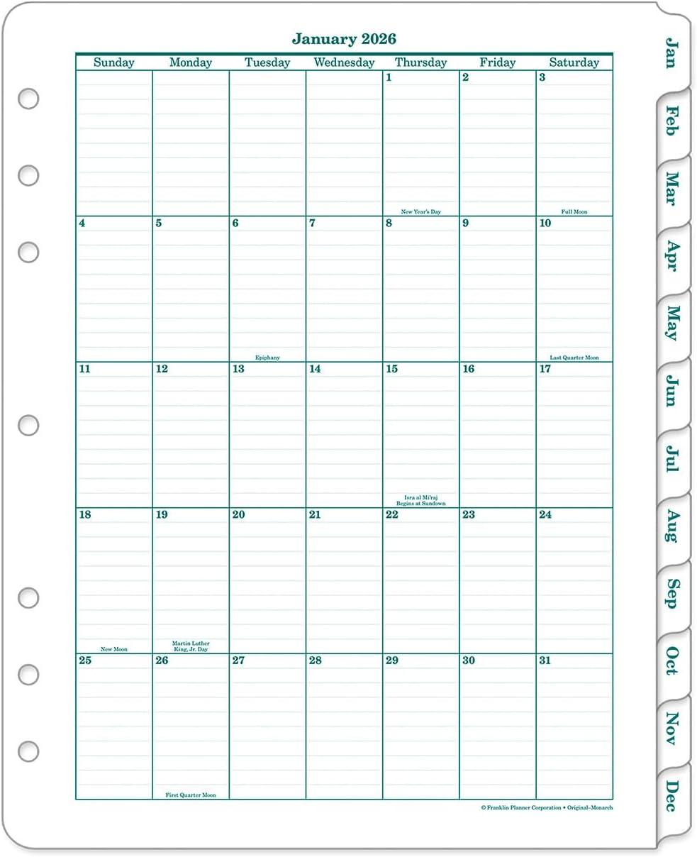 image:imageFranklinCovey Original Planner Refill Weekly RingBound Classic Apr 2026 Mar 2027Jan 2026 Dec 2026