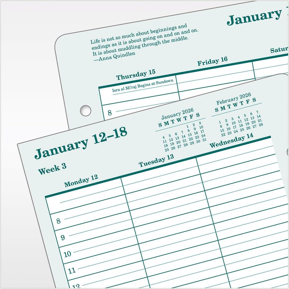 image:imageFranklinCovey Original Planner Refill Weekly RingBound Classic Apr 2026 Mar 2027Jan 2026 Dec 2026