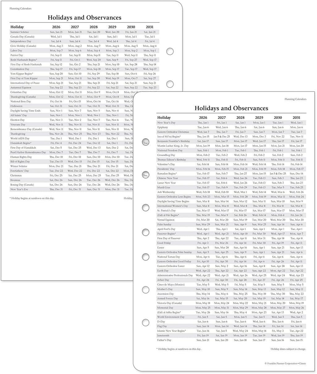 image:imageFranklinCovey Original Planner Refill Weekly RingBound Classic Apr 2026 Mar 2027Jan 2026 Dec 2026