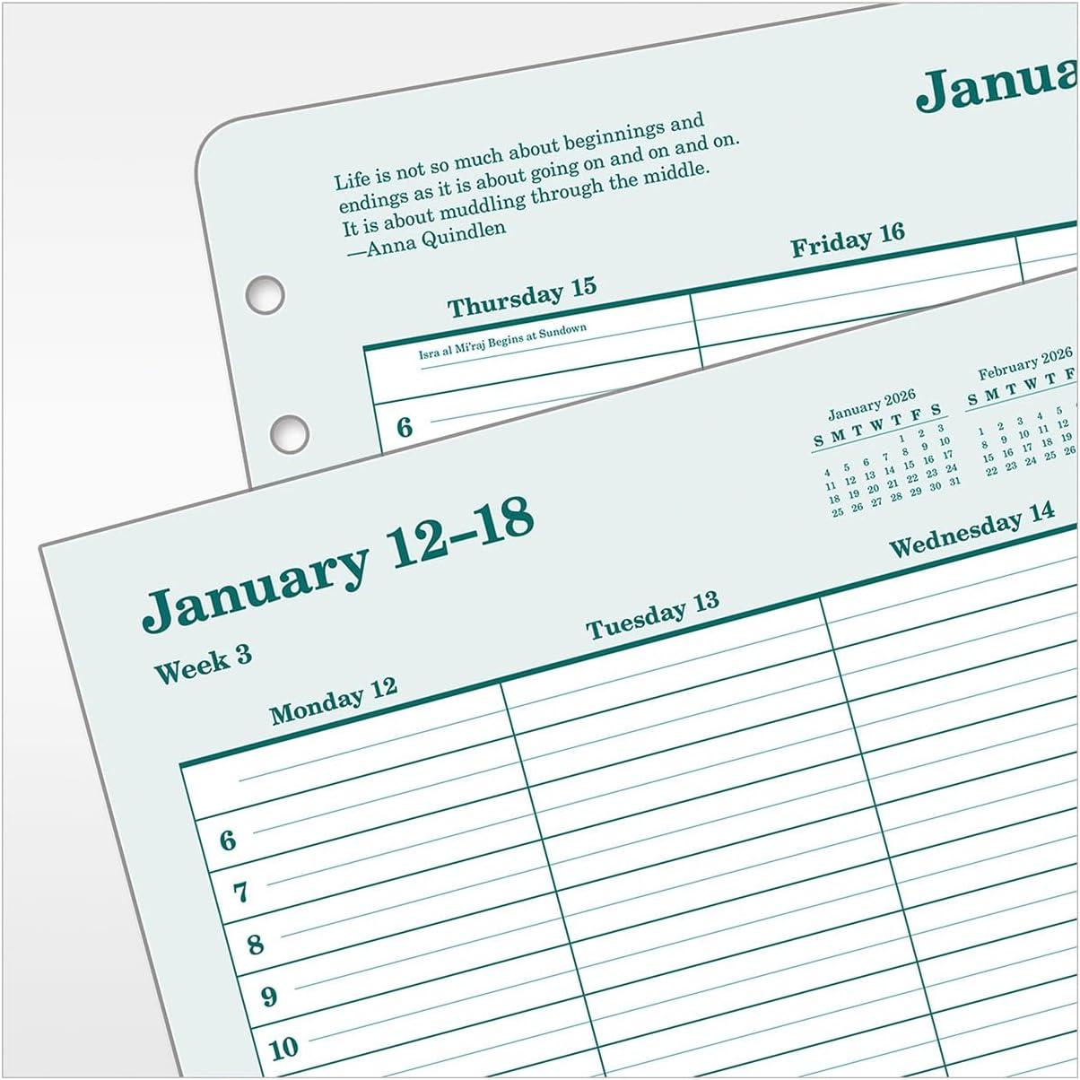 image:imageFranklinCovey Original Planner Refill Weekly RingBound Classic Apr 2026 Mar 2027Jan 2026 Dec 2026