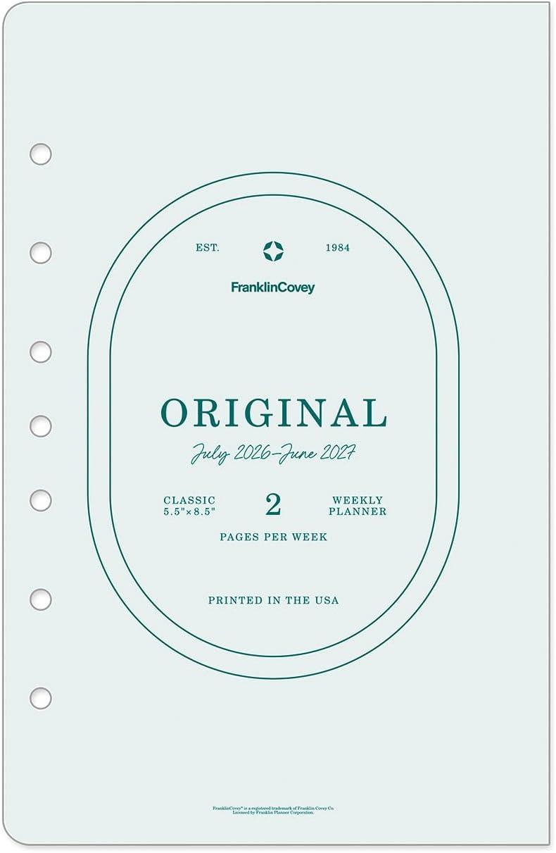 image:imageFranklinCovey Original Planner Refill Weekly RingBound Classic Apr 2026 Mar 2027Jul 2026 Jun 2027