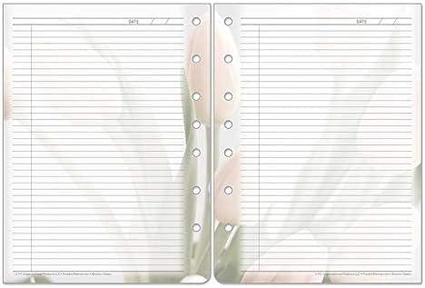 image:imageFranklinCovey PinkGreen Blooms CutAway Daily Note Pages for FranklinCovey Planners Lined Pages with Removal Top Portions Expansion Pages Classic Package of 50Classic Size
