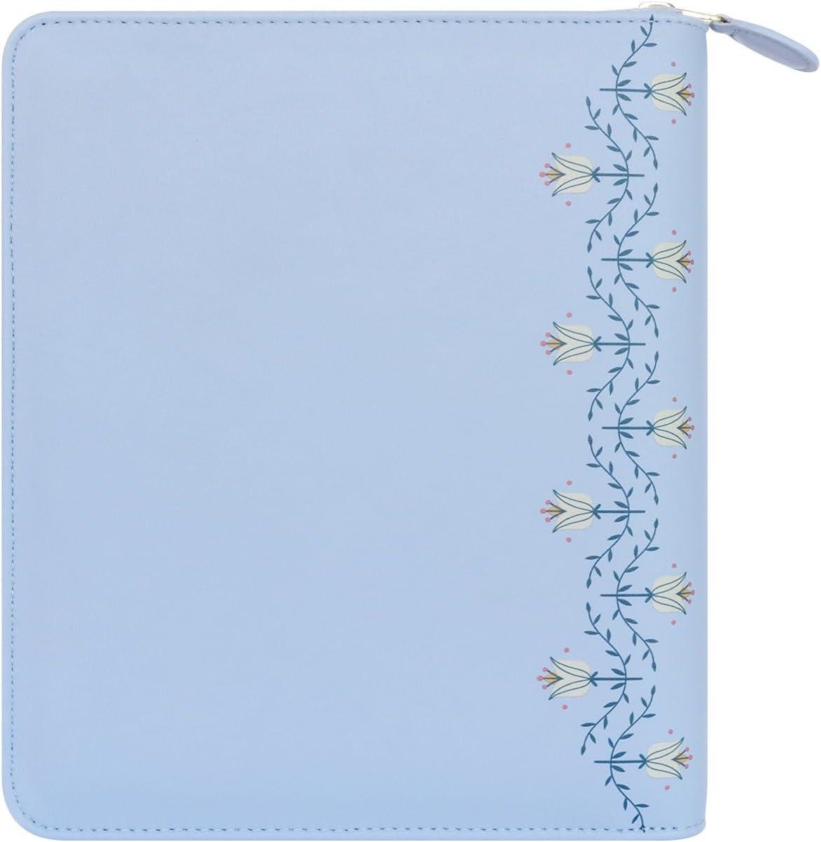 image:imageFranklinCovey Planner Love Folklore Blooms RingBound Binder for FranklinCovey Planners Simulated Leather Zipper Binder Classic CornflowerCornflower