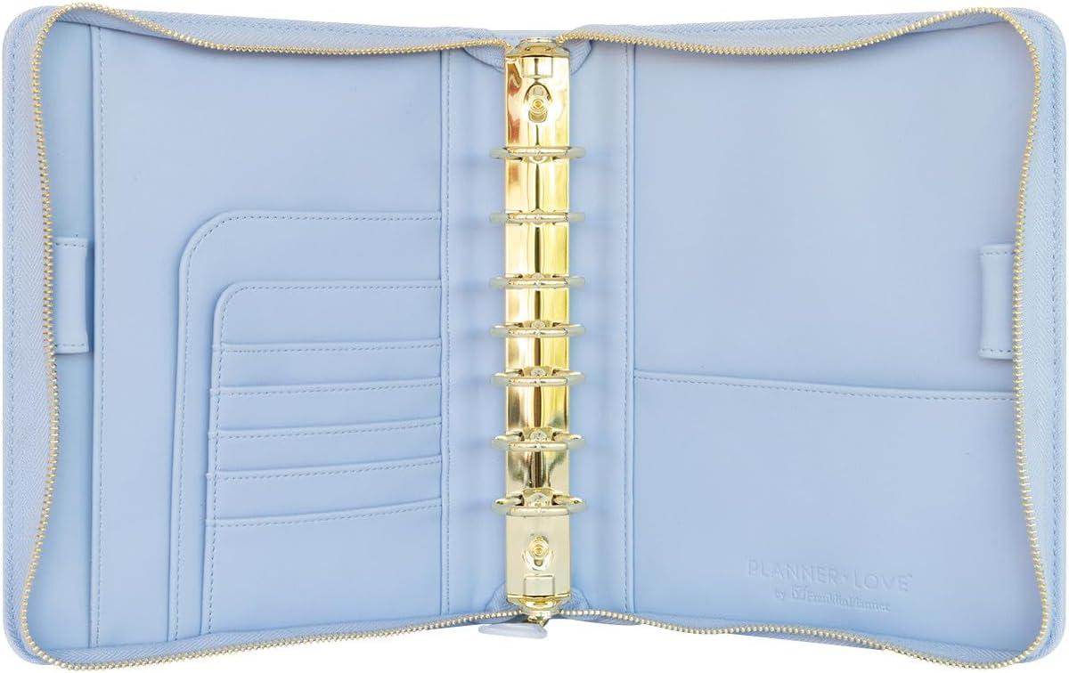 image:imageFranklinCovey Planner Love Folklore Blooms RingBound Binder for FranklinCovey Planners Simulated Leather Zipper Binder Classic CornflowerCornflower