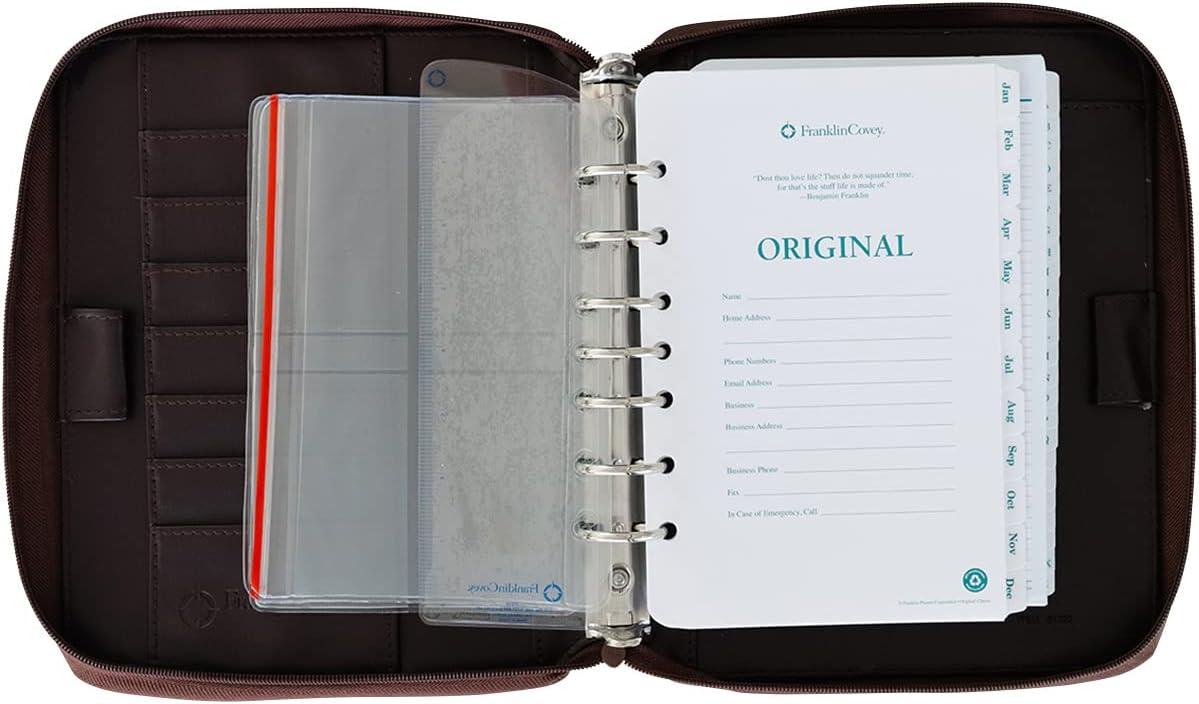 image:imageFranklinCovey Planning System RingBound Binder Includes Undated Planner Vinyl Zipper Binder Classic BlackBurgundy
