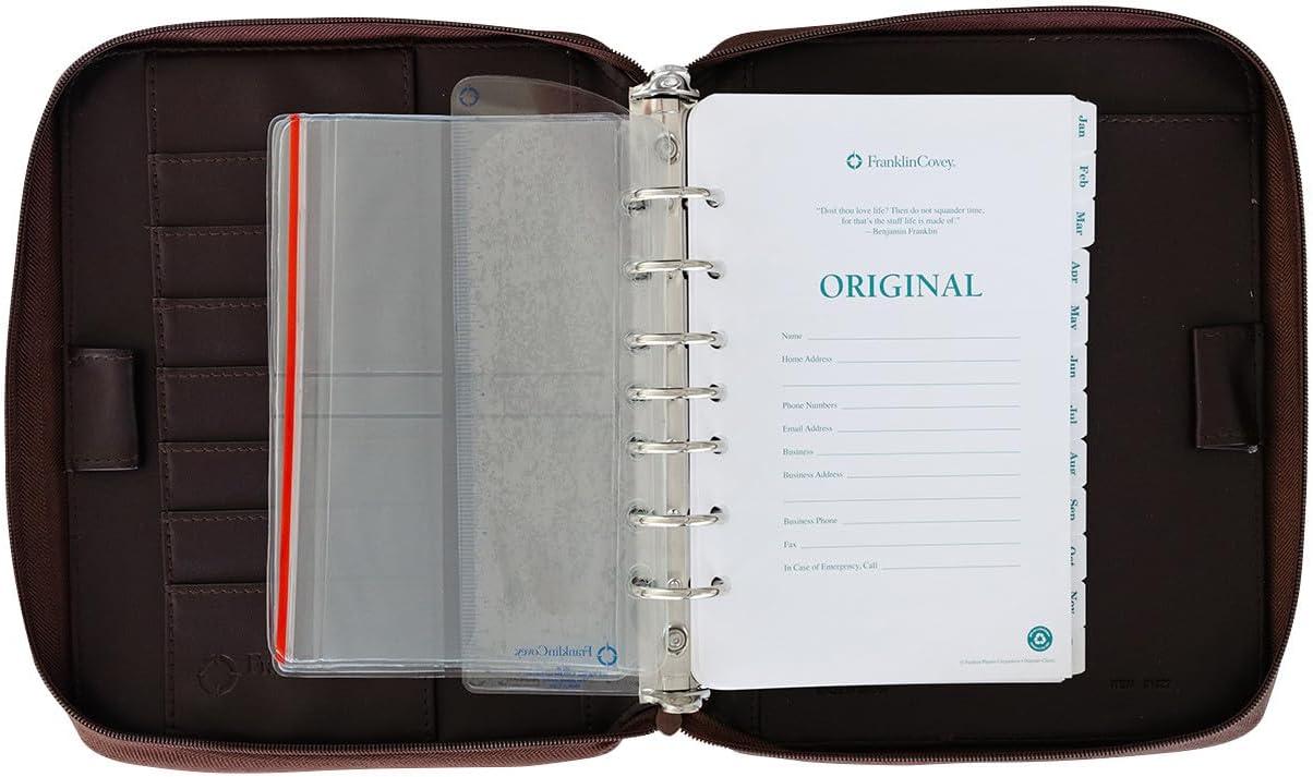 image:imageFranklinCovey Planning System RingBound Binder Includes Undated Planner Vinyl Zipper Binder Classic BlackBurgundy