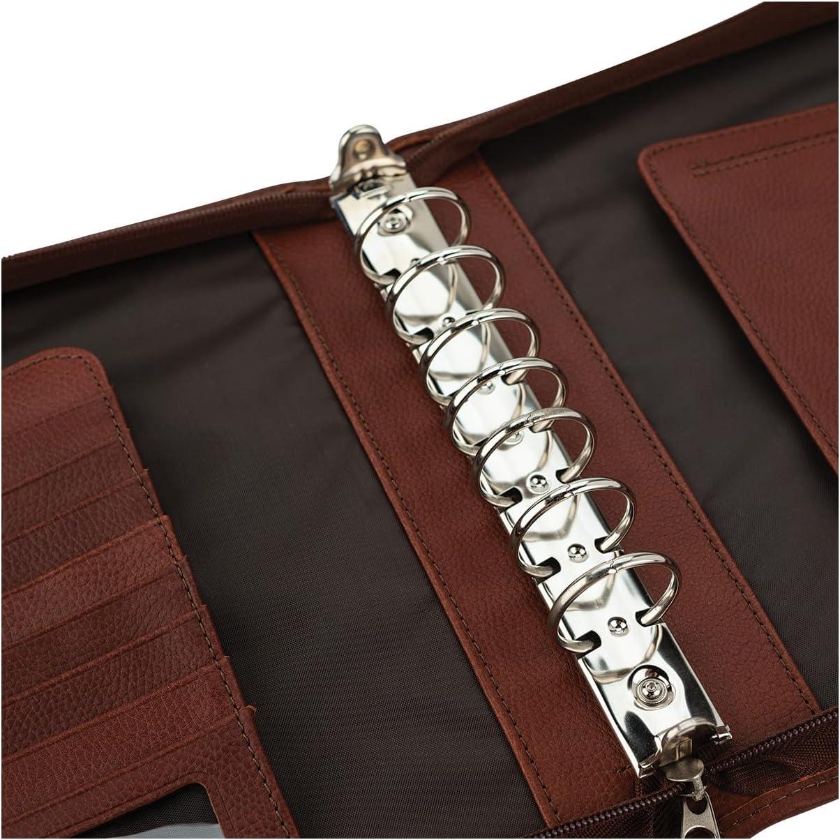 image:imageFranklinCovey Rylan RingBound Binder for FranklinCovey Planners Leather Zipper Binder Classic ChestnutChestnut