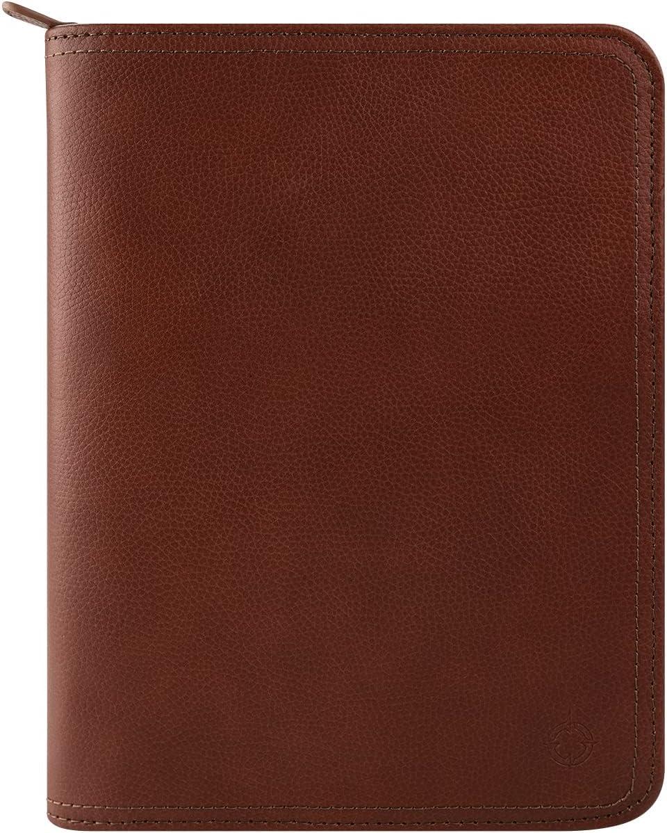 image:imageFranklinCovey Rylan RingBound Binder for FranklinCovey Planners Leather Zipper Binder Classic ChestnutChestnut