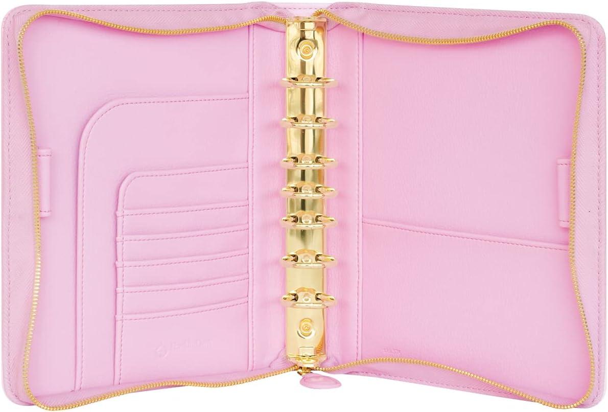 image:imageFranklinCovey Thalia RingBound Binder for FranklinCovey Planners Simulated Leather Zipper Binder Classic Water LilyWater Lily