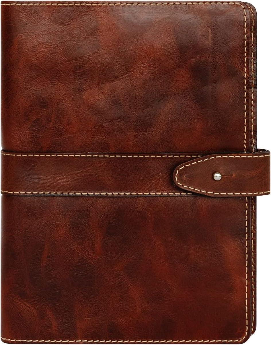 image:imageFranklinCovey Torino Cover for WireBound FranklinCovey Planners Genuine Leather Snap Closure Classic BlackCognac