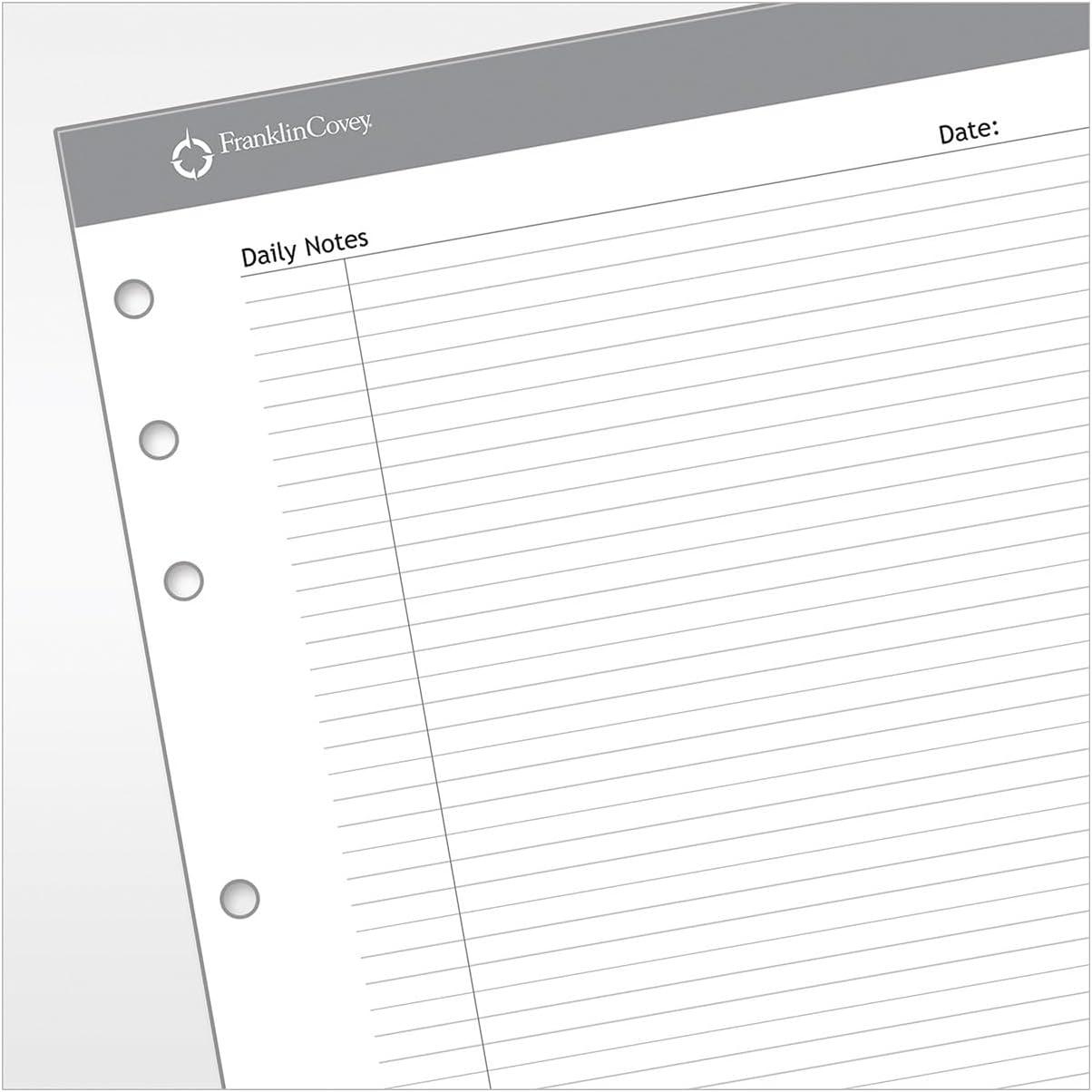 image:imageFranklinCovey Universal Portfolio Notepads for FranklinCovey Planners Lined Pages Functional Pad for NoteTaking Classic 3 NotepadsMonarch Size