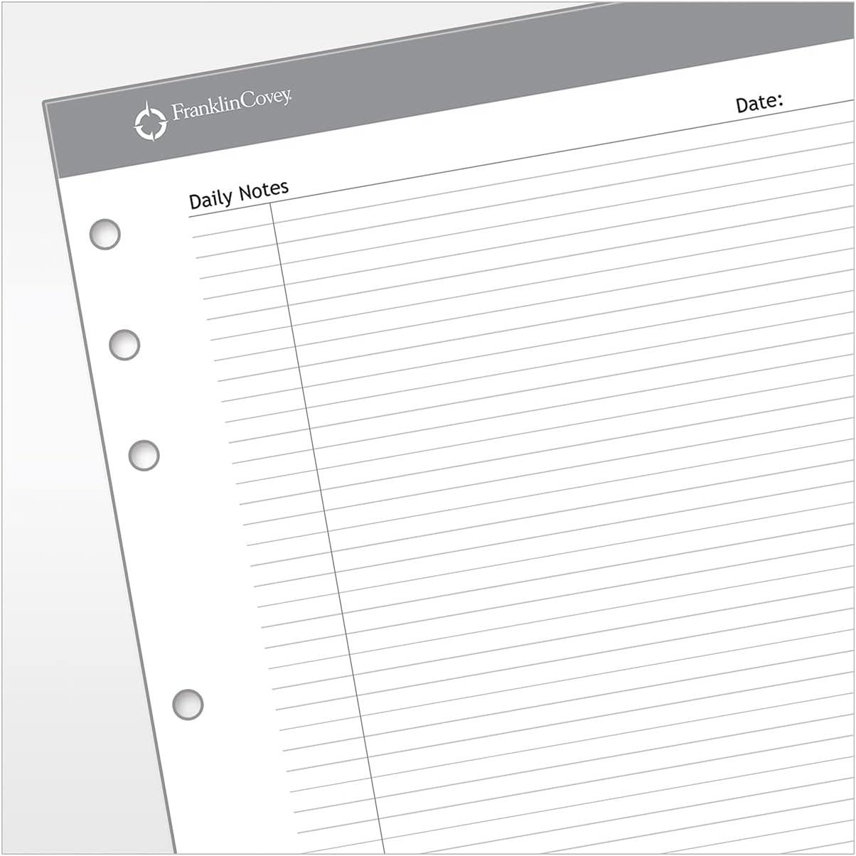 image:imageFranklinCovey Universal Portfolio Notepads for FranklinCovey Planners Lined Pages Functional Pad for NoteTaking Classic 3 NotepadsMonarch Size