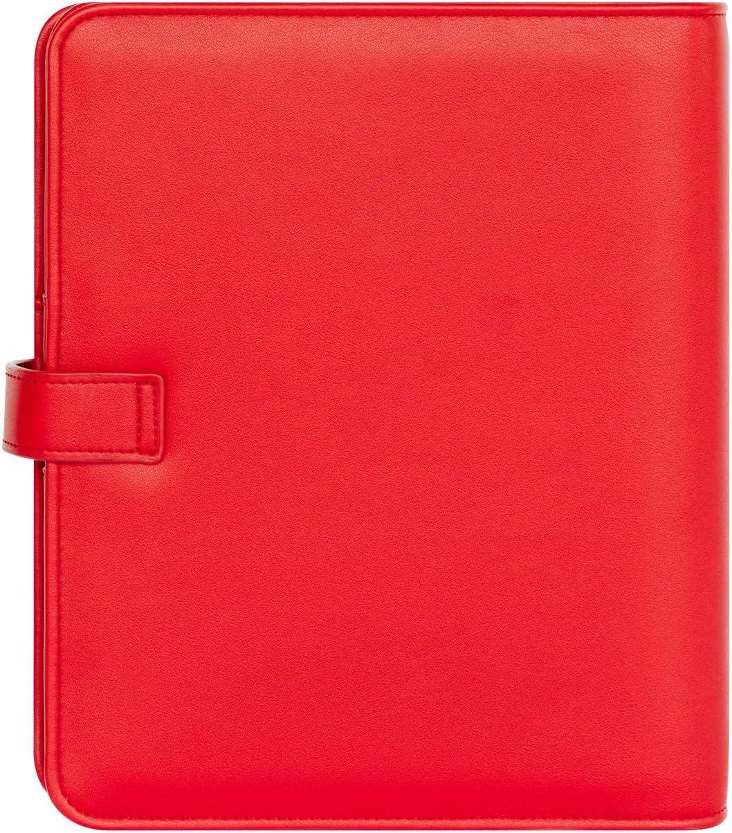 image:imageFranklinCovey Viola Simulated Leather Snap Binder Classic Scarlet Red
