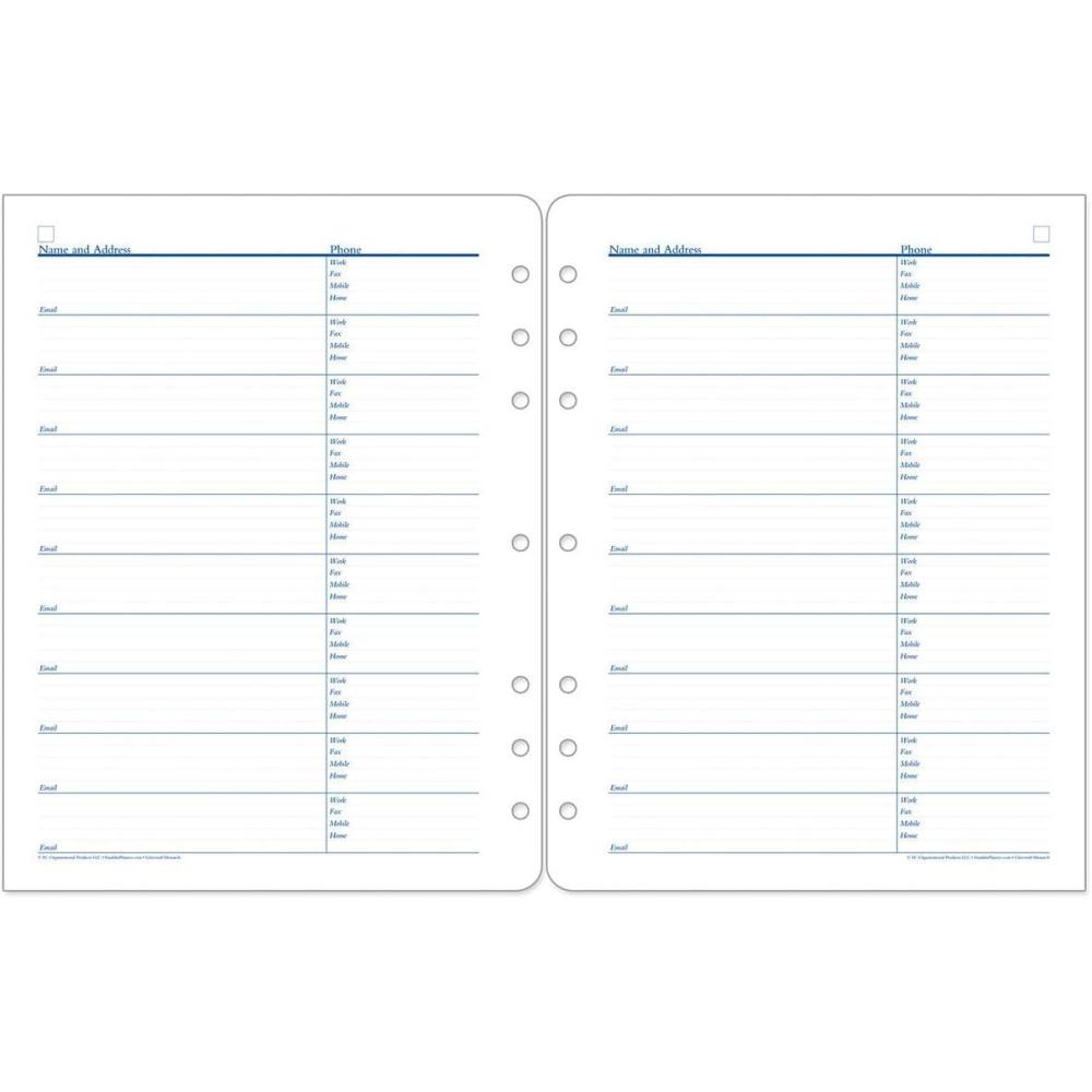 image:imageFranklinCovey AddressPhone Pages Expansion for Planners PocketMonarch Size