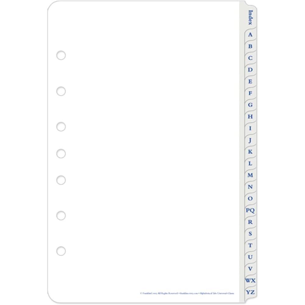 image:imageFranklinCovey Alphabetical Tabs for RingBound FranklinCovey Planners Organize Information Alphabetically Expansion Pages Classic 24 TabsClassic Size