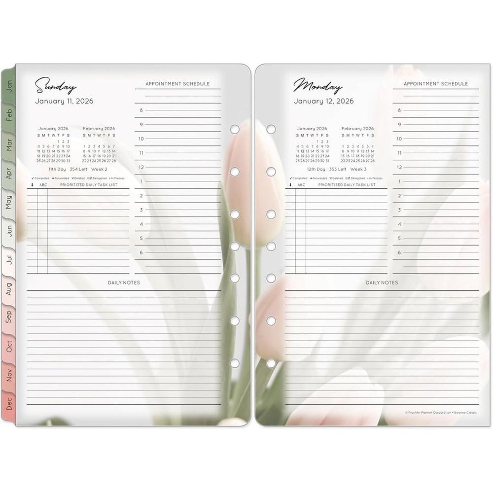 image:imageFranklinCovey Blooms Planner Refill One Page Per Day RingBound Classic Jan 2026 Dec 2026Jan 2026 Dec 2026