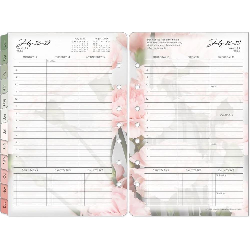image:imageFranklinCovey Blooms Planner Refill Weekly RingBound Compact Jan 2026 Dec 2026Jul 2026 Jun 2027