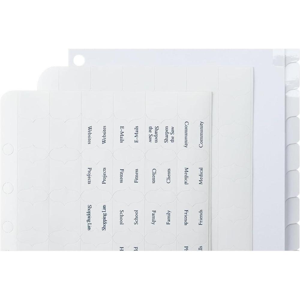 image:imageFranklinCovey Custom Tabs for RingBound FranklinCovey Planners Personalize Your Tabbing System Classic 12 TabsClassic Size