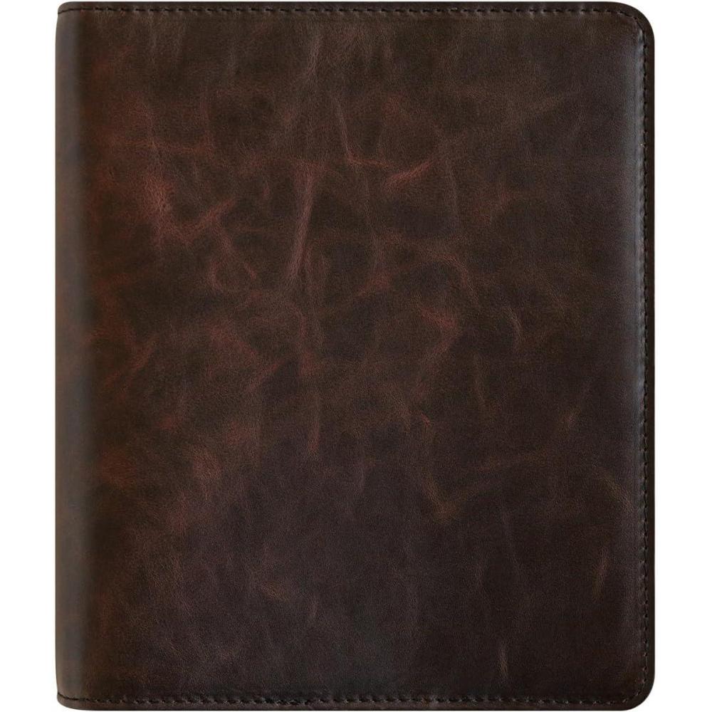 image:imageFranklinCovey Ellis RingBound Binder for FranklinCovey Planners Leather Open Binder Classic Marbled Brown