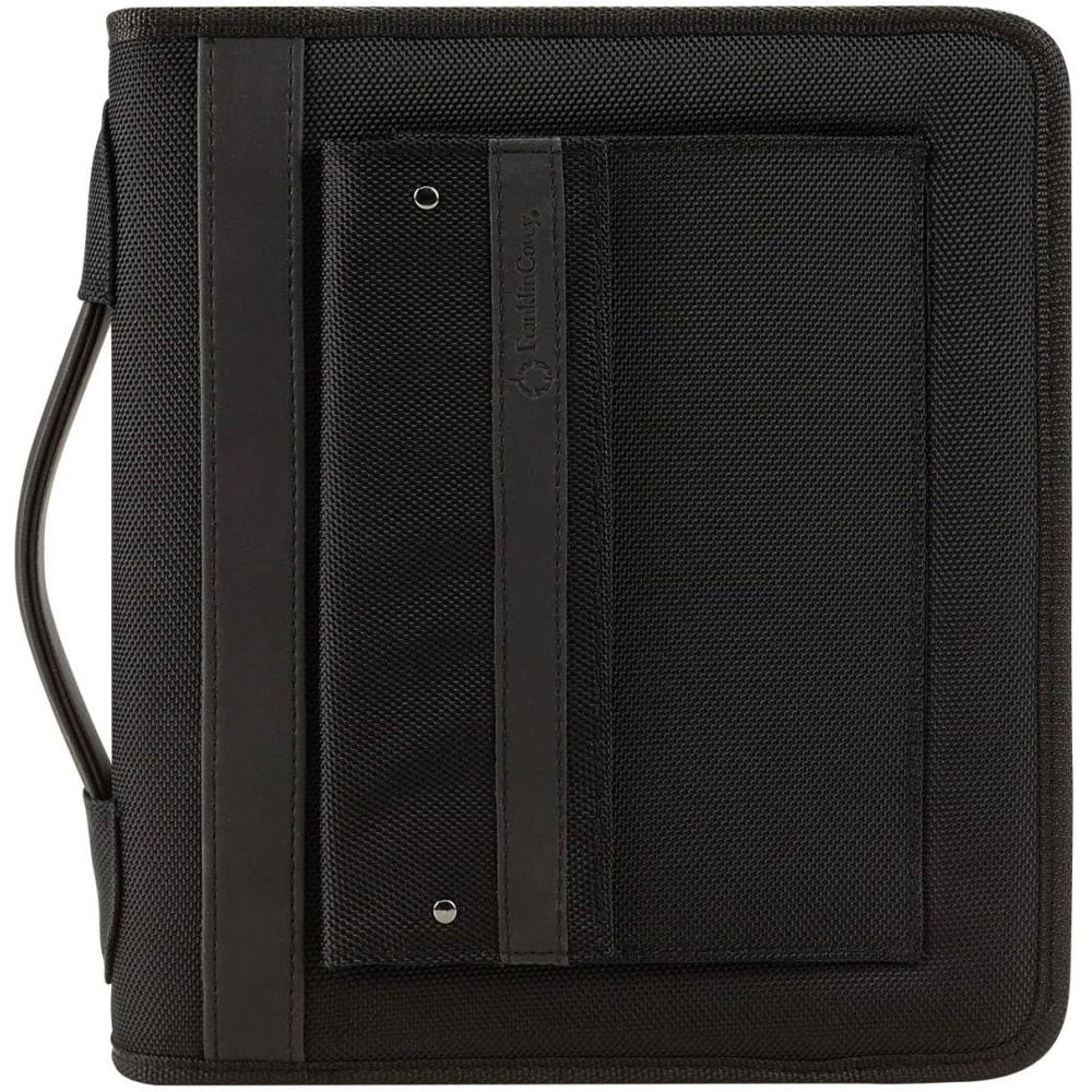 image:imageFranklinCovey Friday RingBound Binder for FranklinCovey Planners Nylon Zipper Binder with Handles Classic BlackBlack