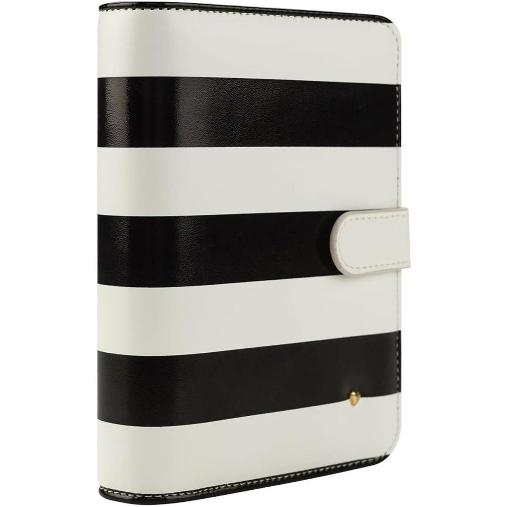image:imageFranklinCovey Miranda RingBound Binder for FranklinCovey Planners Simulated Leather Snap Binder Compact StripedStriped