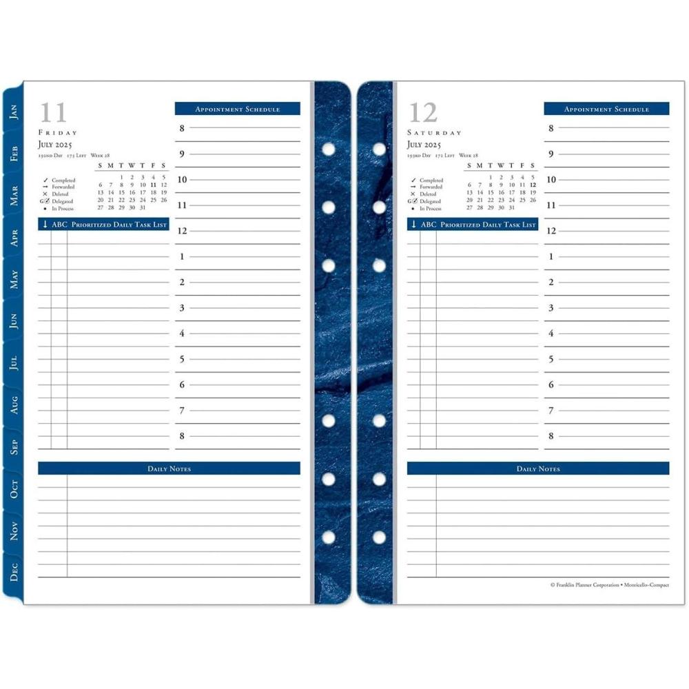 image:imageFranklinCovey Monticello Planner Refill One Page Per Day RingBound Compact Jan 2026 Dec 2026Jan 2026 Dec 2026