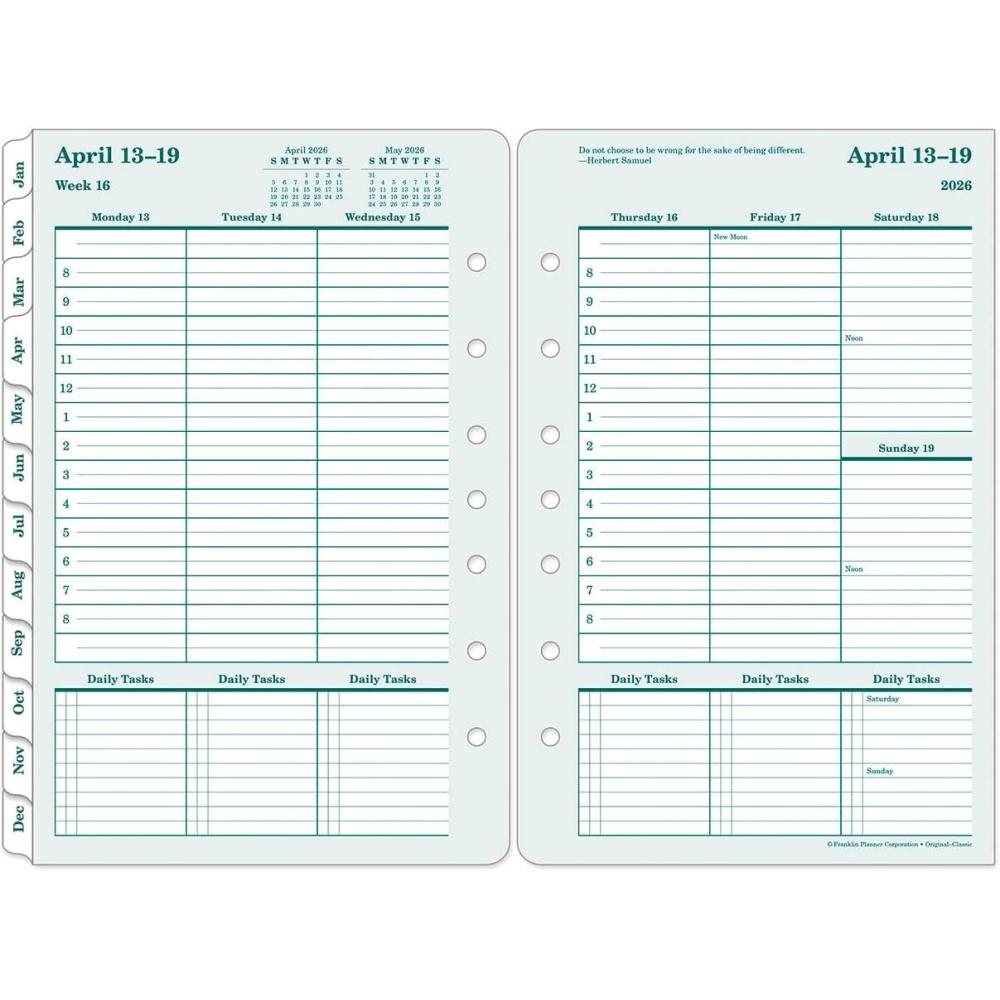 image:imageFranklinCovey Original Planner Refill Weekly RingBound Classic Apr 2026 Mar 2027Apr 2026 Mar 2027